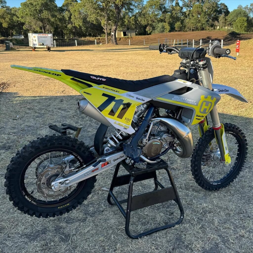 Evan Foley's number 711 Husqvarna motocross bike